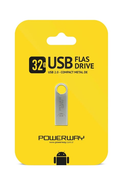 Powerway 32 GB Metal Usb Flash Bellek Usb 2.0 Data Traveler