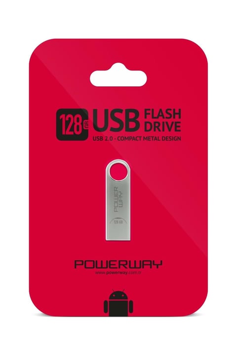 Powerway 128 GB Metal Usb Flash Bellek Usb 2.0 Data Traveler