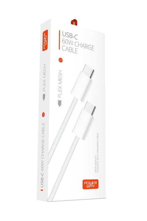 Powerway IP60 60W Süper Hızlı Turbo Şarj Destekli Type-C Şarj Kablosu Iphone 15 Uyumludur