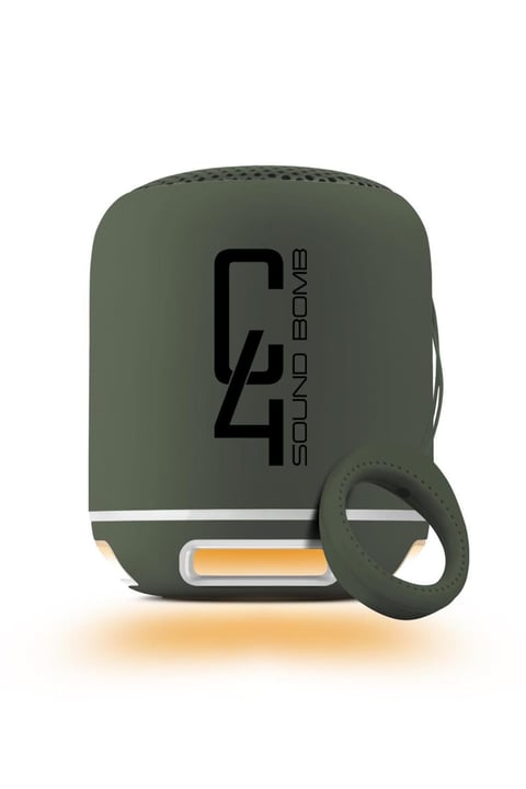 Powerway C4 Yeşil Bluetooth Hoparlör Sese Duyarlı Led Işık