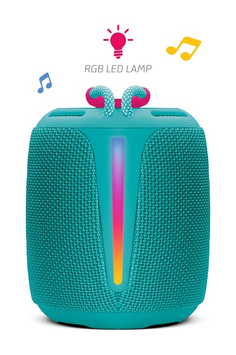 Powerway Bold Turkuaz Taşınabilir Ses Bombası Kablosuz Bluetooth Hoparlör Speaker Yüksek Sesli TWS