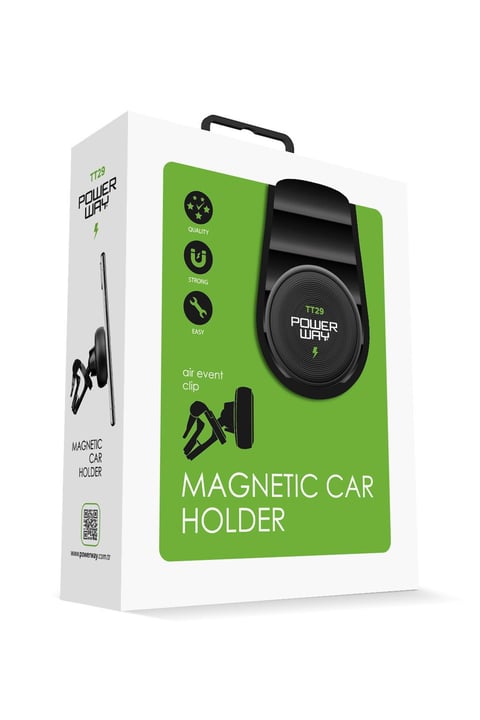 Powerway TT29 Araç İçi Mıknatıslı Premium Telefon Tutucu Havalandırma Izgarası Uyumlu
